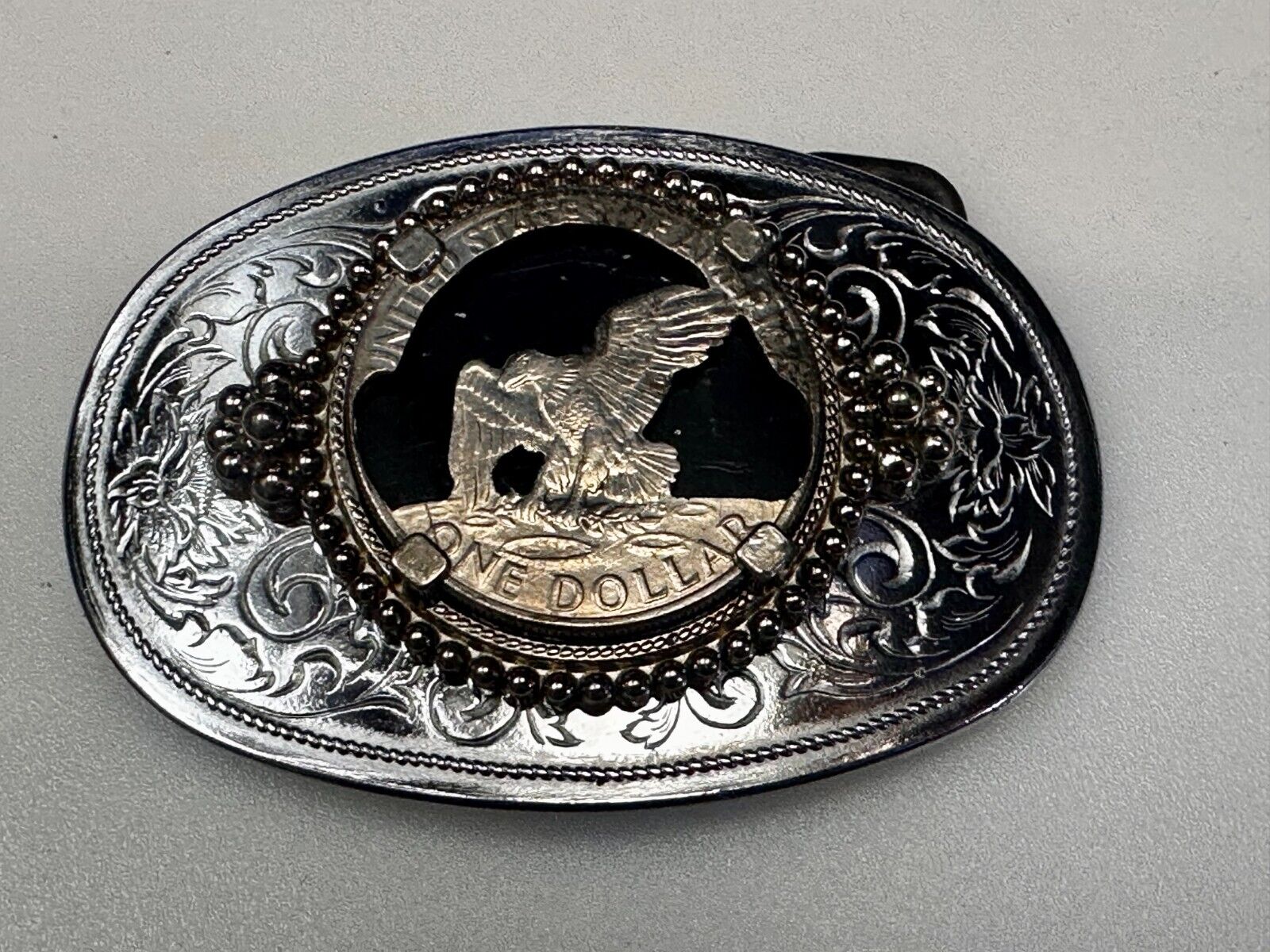 American Eagle Belt Buckle - or blank for your silver dollar coin or 39mm stone!