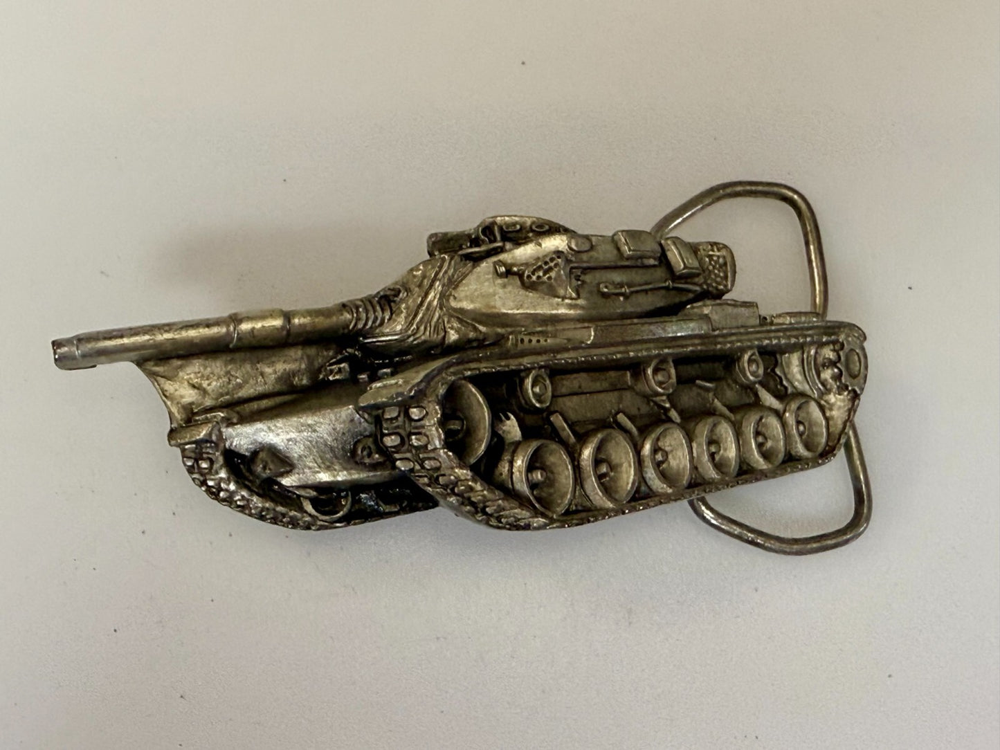 Armored Tank Military War Battle Weapon Anthony J.Irvin 1979 C-4L  Belt Buckle