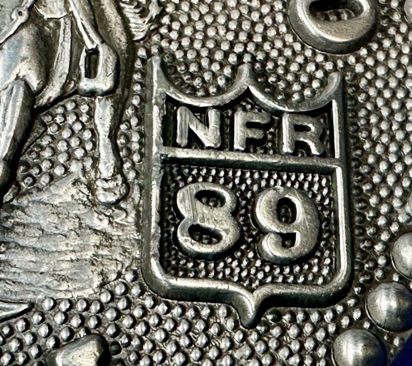 1989 NATINOAL FINALS RODEO NFR NOS Western Cowboy ADM Belt Buckle