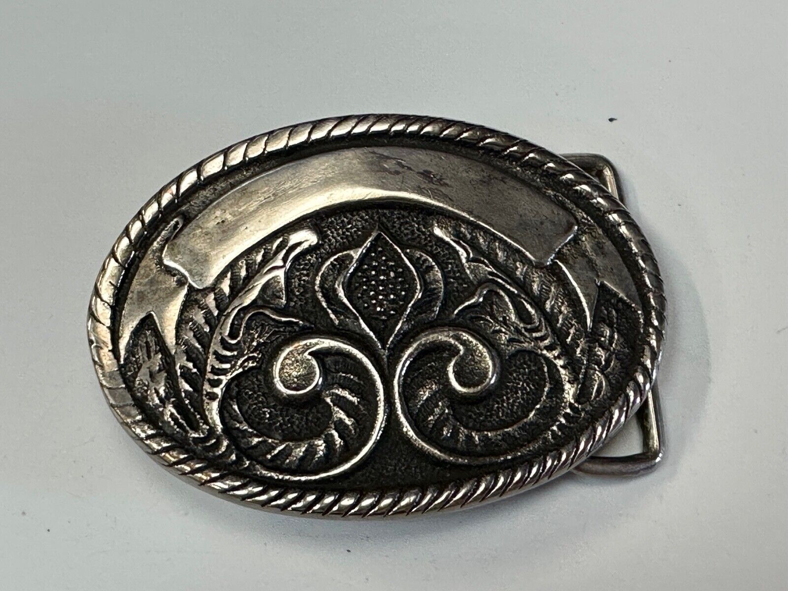 Award rodeo cowboy trophy belt buckle to engrave Pure Silver brass belt buckle