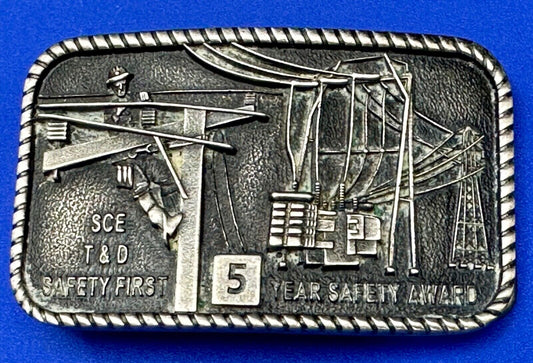 Belt Buckle SCD Pole Climber Safety award Belt Buckle