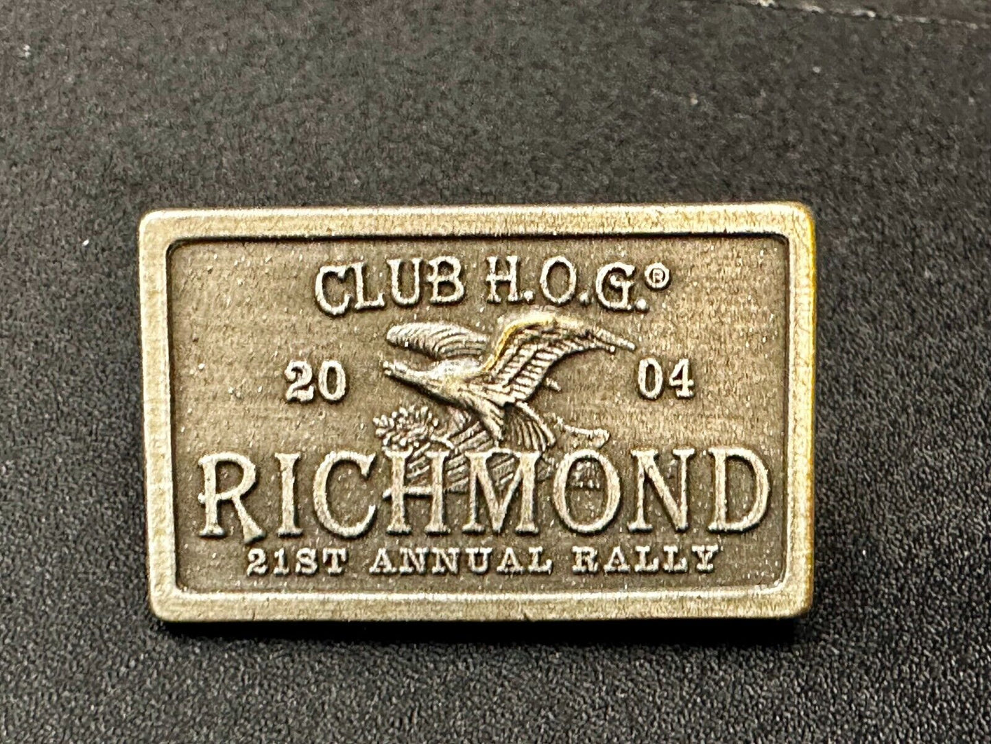 Club Hog 2024 Richmond 21st Annual Rally Harley Davidson Jacket Vest Pin