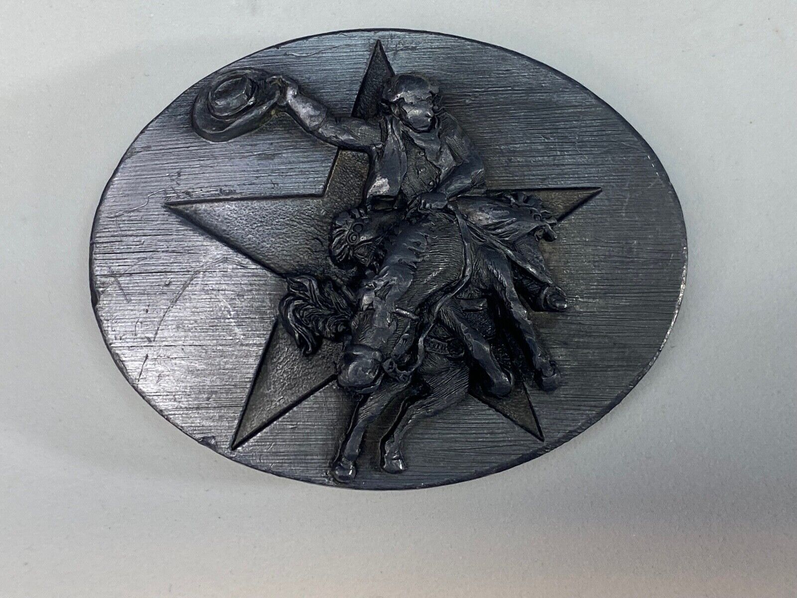 Vintage 1990'S Rodeo Star -  P-66 Cowboy Western Belt Buckle By Bergamot