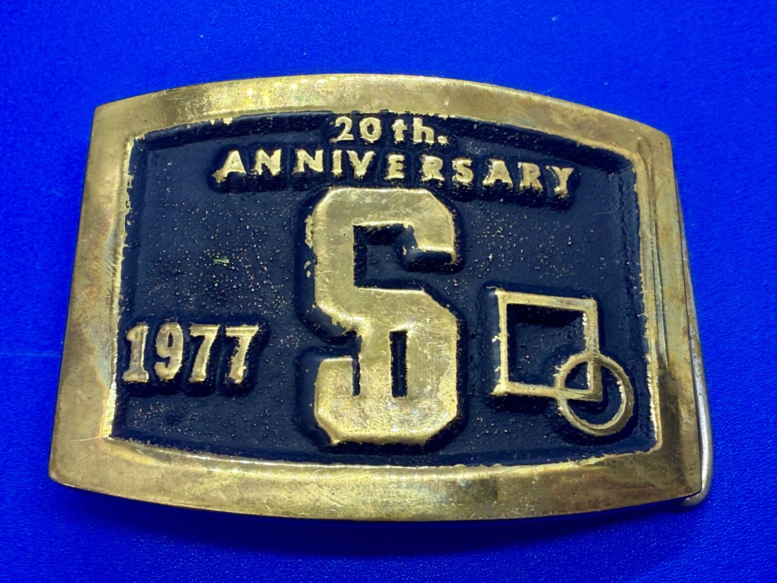 20th Anniversary S Company Logo Vintage 1977 Belt Buckle