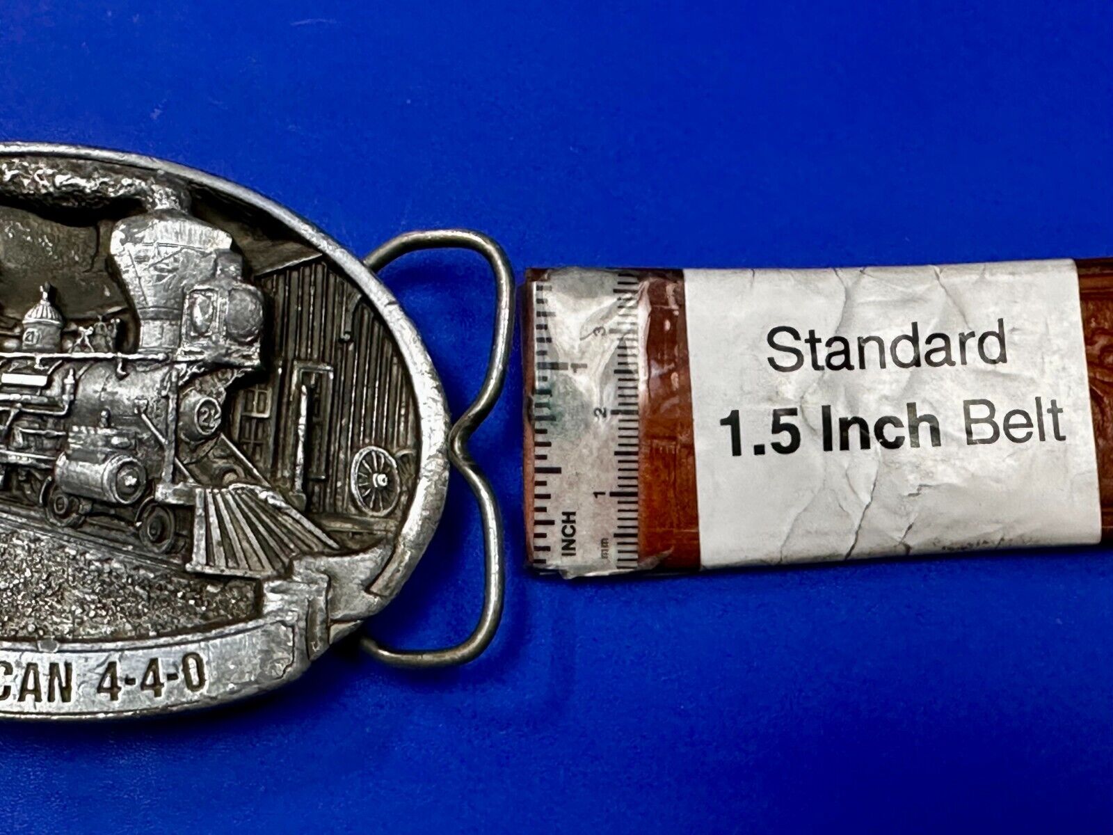 American 4-40 RailRoad Train Car Vintage 1987 Commemorative Belt Buckle C+J