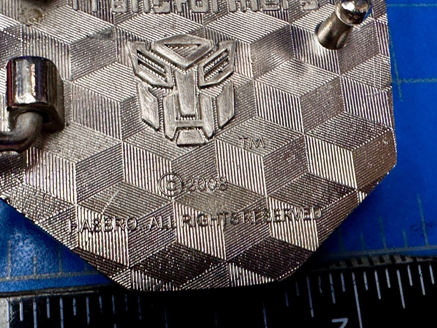 Transformers Autobot Optimus Prime Silver Red Color 2008 GTO Belt Buckle