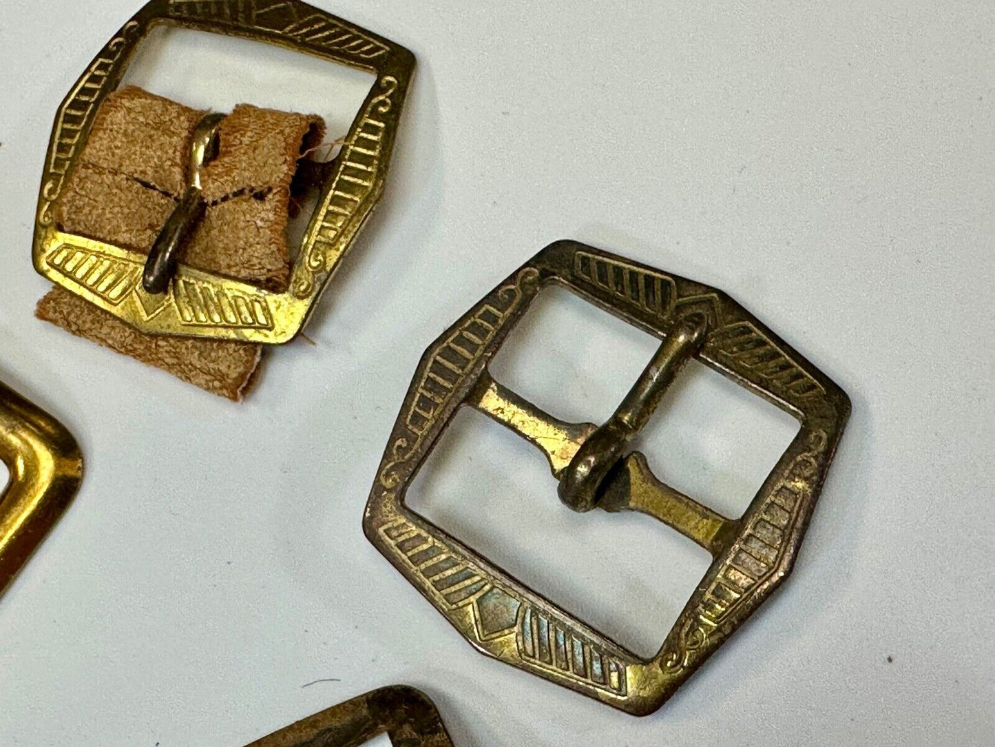4 pc lot of antique SMALL belt buckle's