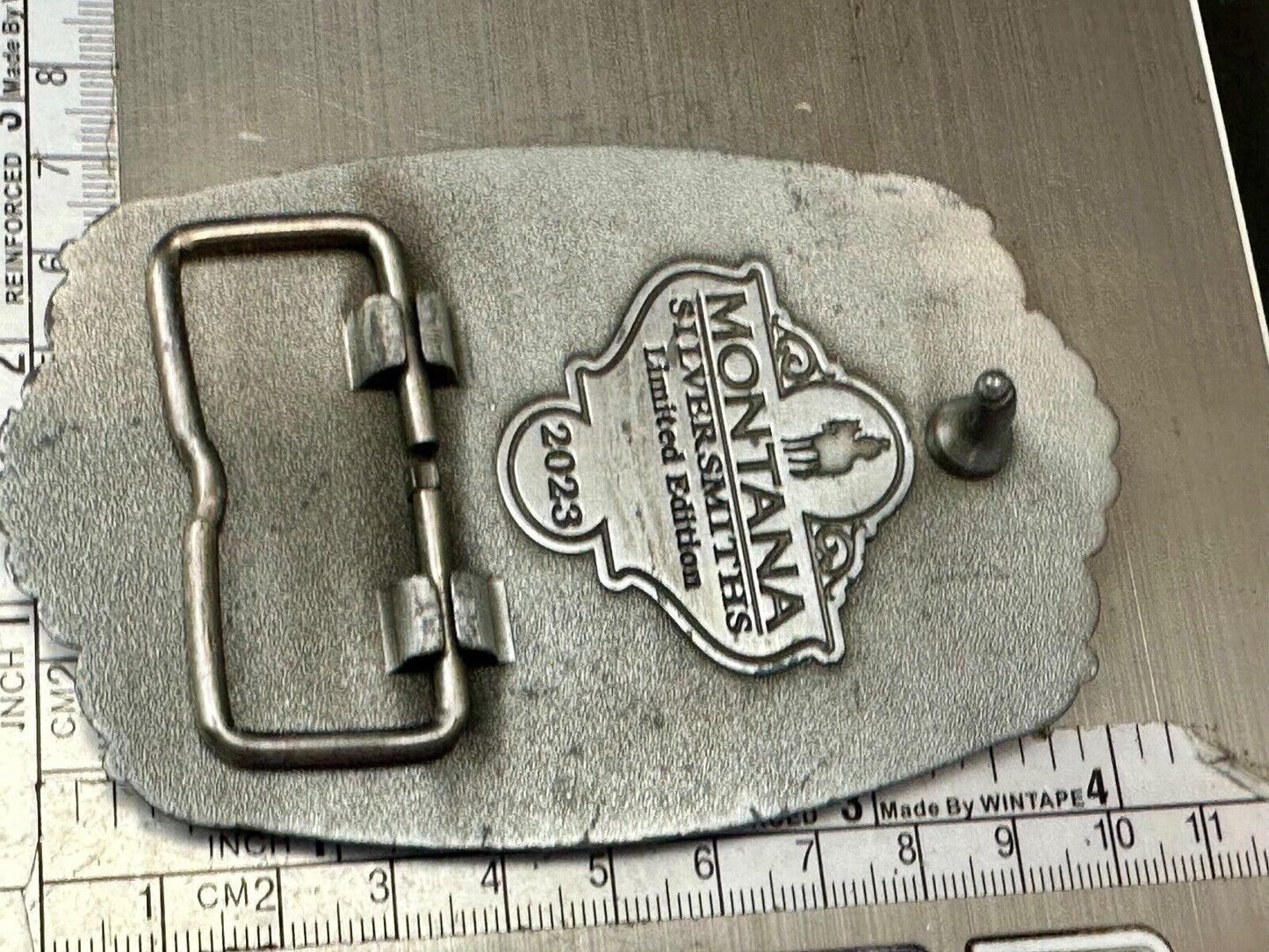 2023 Pendleton Whisky Let'er Buck Montana Silversmith Rodeo Cowboys Belt Buckle