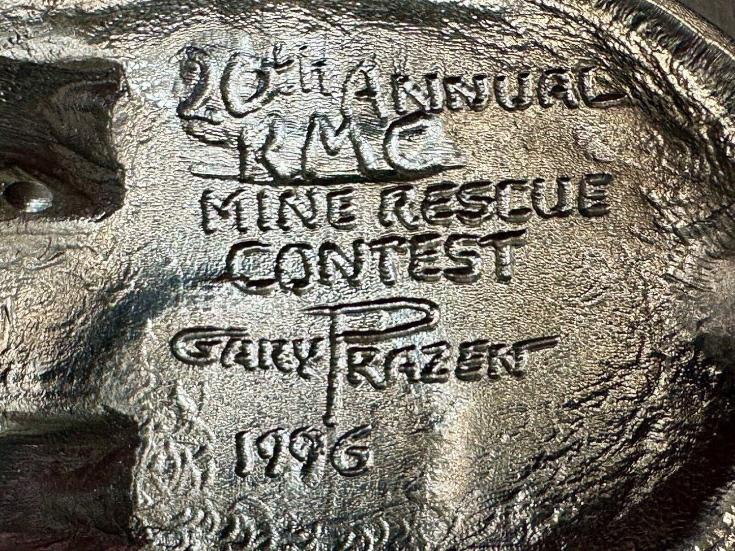 20th ANNUAL ROCKY MOUNTAIN COAL MINE RESCUE BELT BUCKLE! VINTAGE! GARY PRAZEN 96