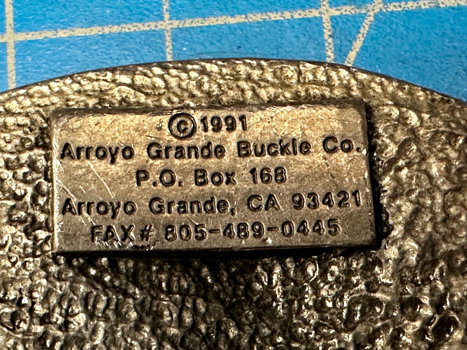 The Cattle Drive Vintage  1991 Belt Buckle by Arroyo Grande Buckle Co.
