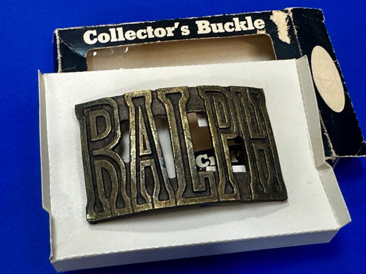 Beautiful Customized Name RALPH Cut-Out Vintage Belt Buckle by THE CHAD - in box
