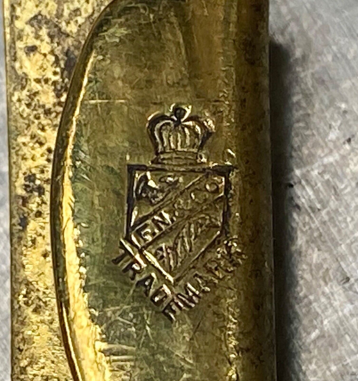 Antique Signed F.N. & Co Fishel Nessler Scarf Belt Slide buckle - AMAZING detail