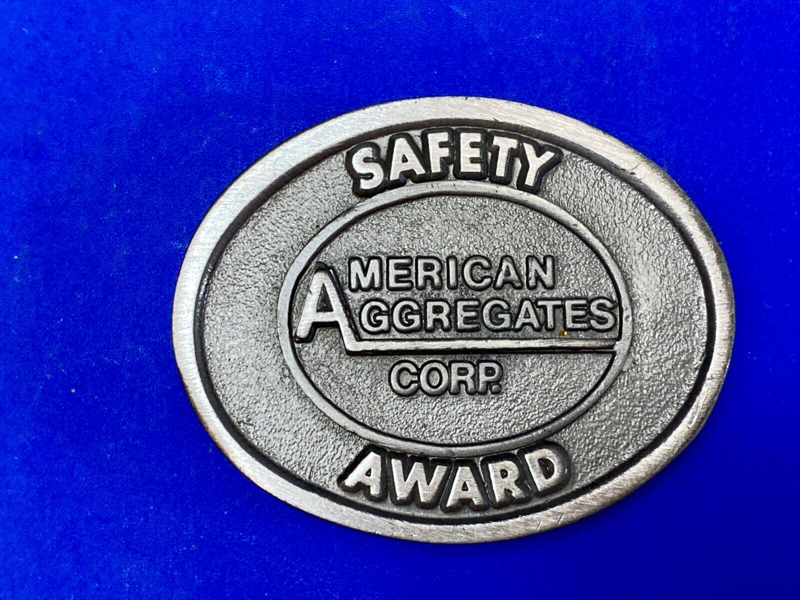 American Aggregates Vintage Safety award belt buckle by Hit-Line USA